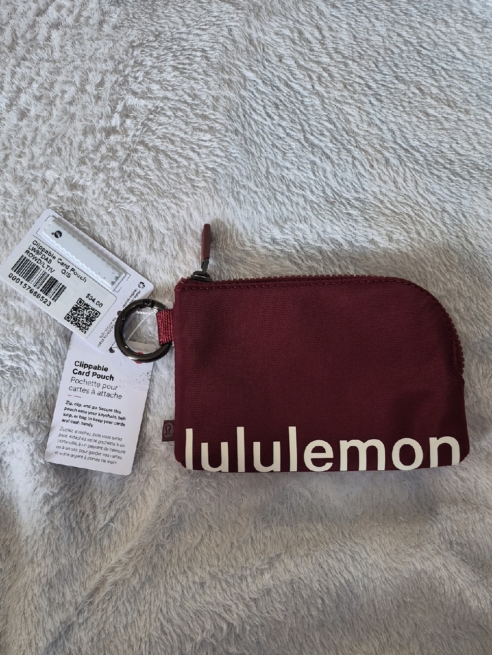 lululemon Clippable Card Pouch Rockwood NWT